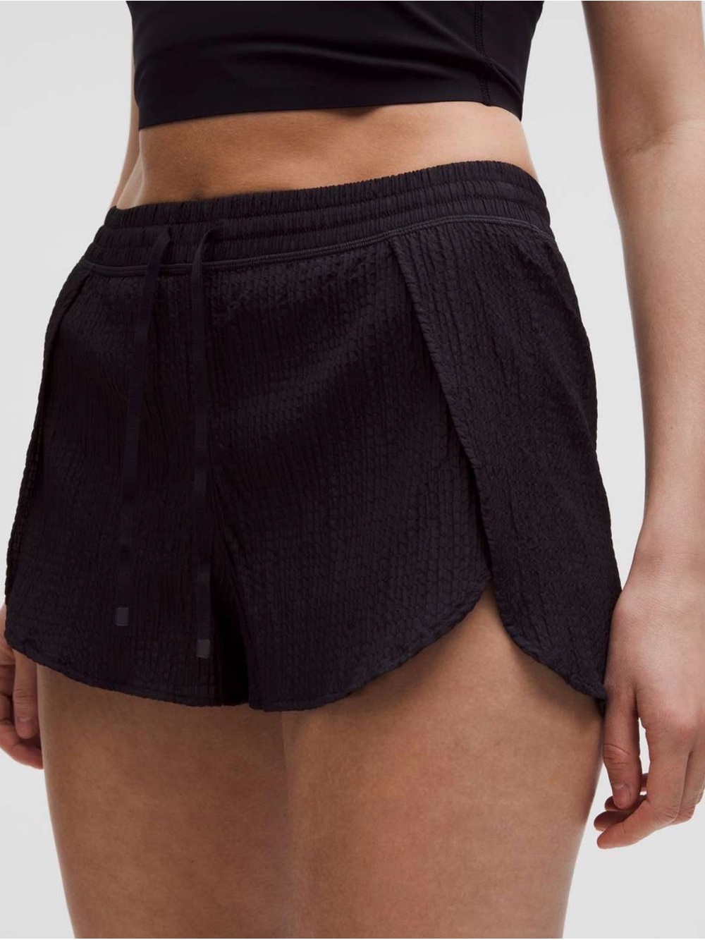 lululemon athletica Black Split-Hem Shorts 2.5”